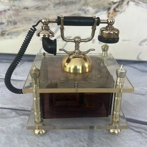 1970’s Westland Co. Vintage telephone musical box dancer Nostalgic lucite